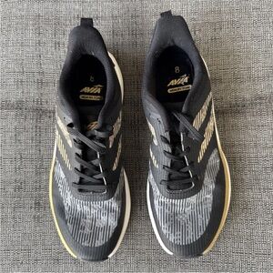 Avia Women's Mesh Gel Trail Sneaker Size 8 Black/Gold  Memory Foam Shoes